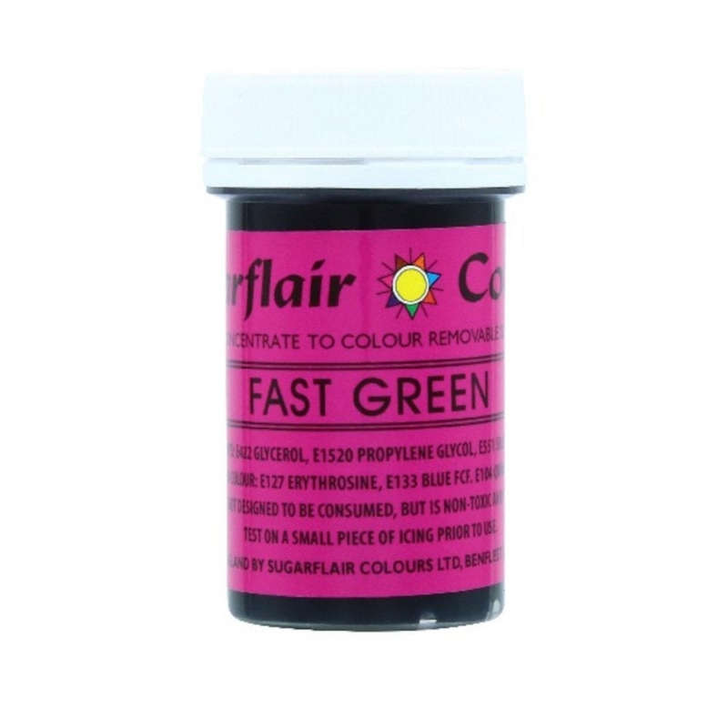 Sugarflair Craft Paste Colours Vibrant Non Toxic Non Edible - Fast Green 25g