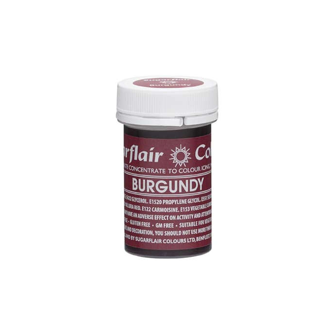 SugarFlair Spectral Concentrated Edible Paste Food Colouring - Burgundy