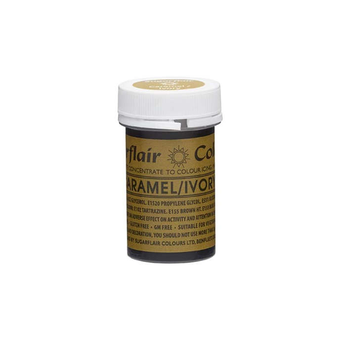SugarFlair Spectral Concentrated Edible Paste Food Colouring - Caramel Ivory