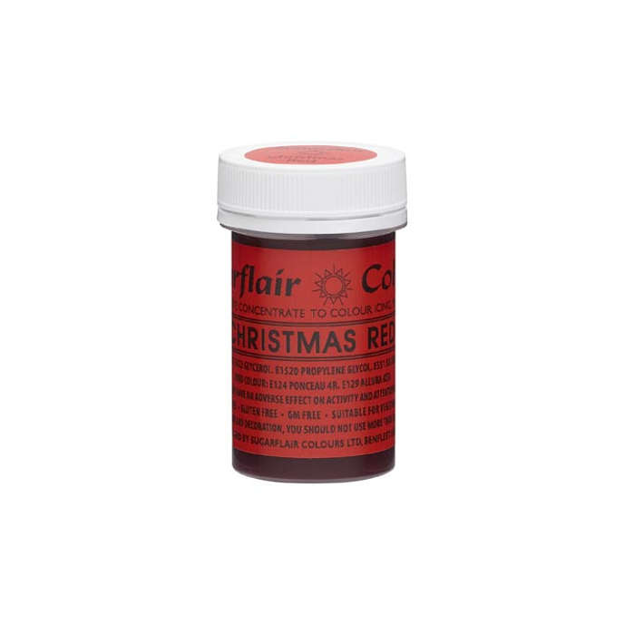 SugarFlair Spectral Concentrated Edible Paste Food Colouring - Christmas Red