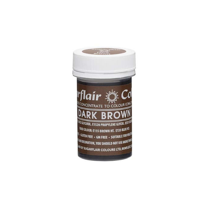 SugarFlair Spectral Concentrated Edible Paste Food Colouring - Dark Brown