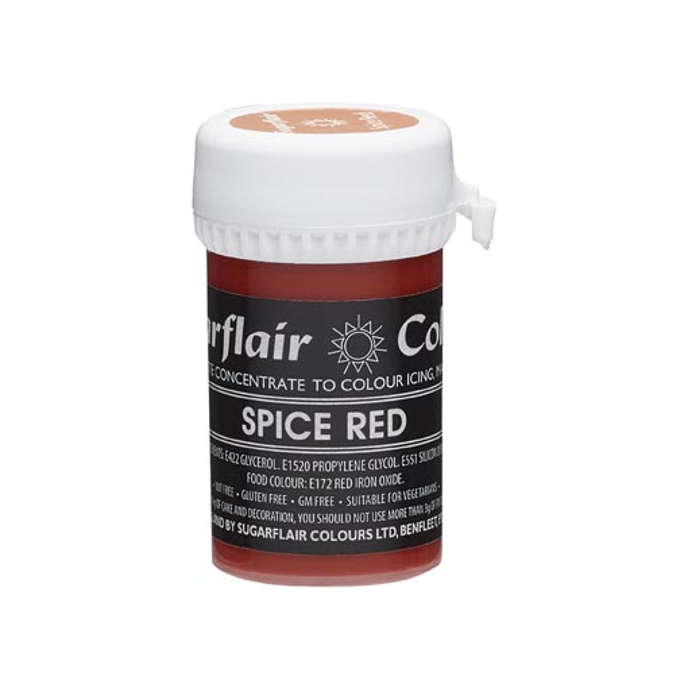 Sugarflair SPICE RED Pastel Paste Gel Edible Concentrated Food Colouring