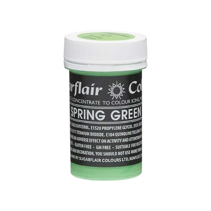 Sugarflair SPRING GREEN Pastel Paste Gel Edible Concentrated Food Icing Colour