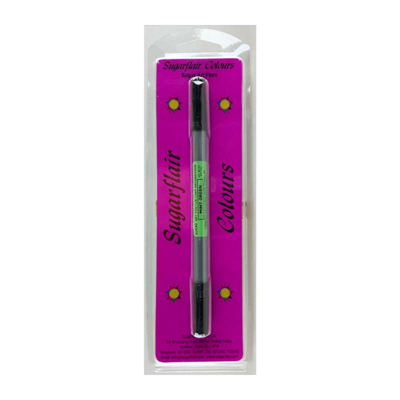 Sugarflair Sugar-Art Colour Pens - Mint Green - Dual Tip Edible Food Colour Pen
