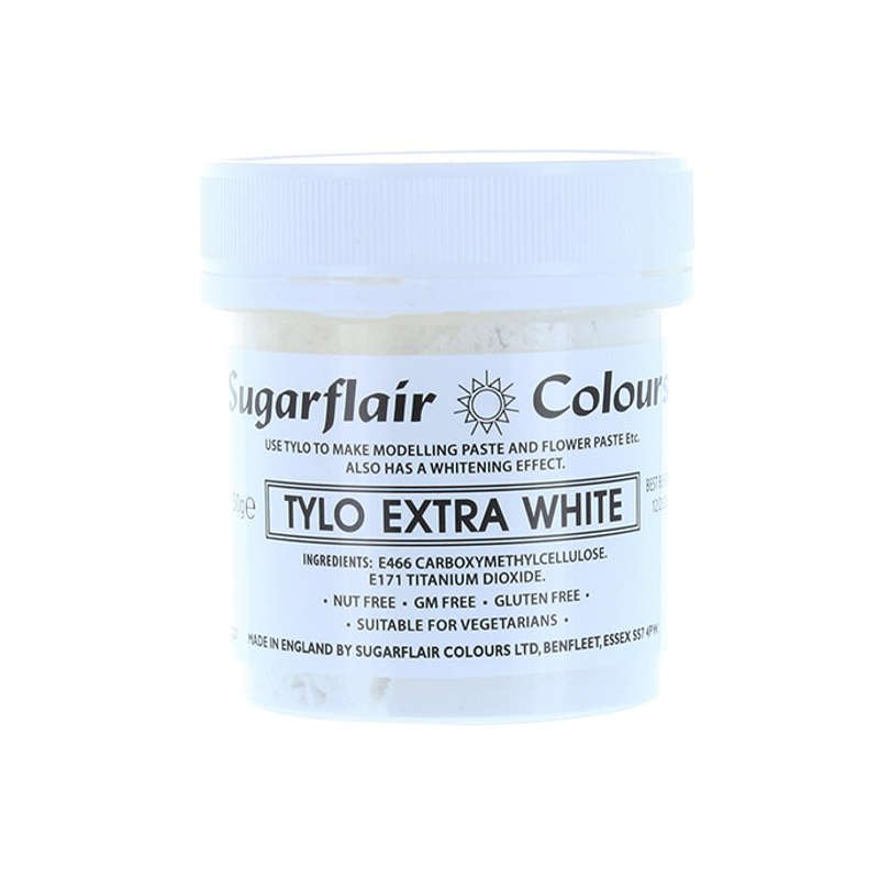 Sugarflair Tylo Extra White Gum Powder Brightening Whitening Strenghtening 50g