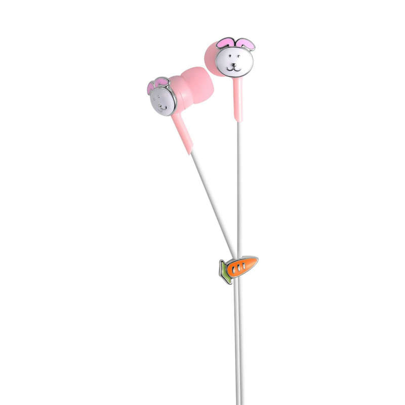 Viewquest Intelligent Jewellery In Ear Earphones Headphones - Pink White Rabbit