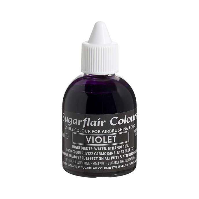 Sugarflair Airbrush Edible Liquid Food Colouring for Airbrushing - Violet 60ml