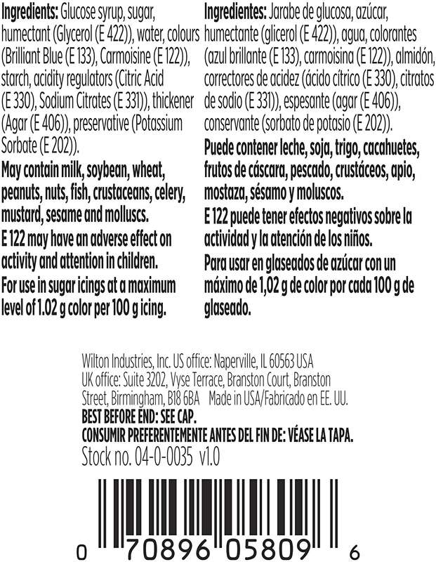 Wilton Icing Colour Edible Concentrated Cake Food Colouring Gel - Royal Blue