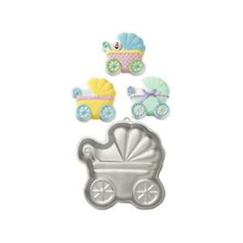 Wilton Baby Buggy Cake Baking Pan Tin Kids Birthday Party Aluminium