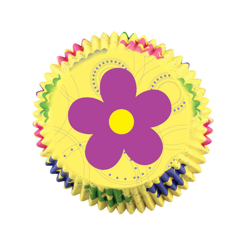 Wilton 50pk Dancing Daisies Flower Standard Cupcake Muffin Baking Cup Case Party