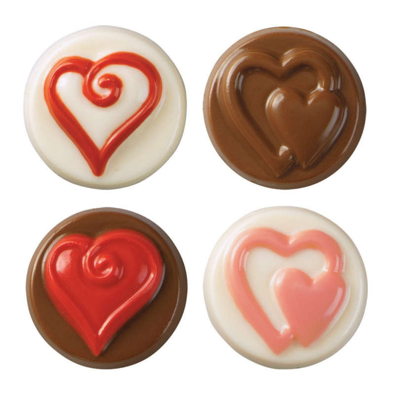 Wilton HEARTS Cookie Confectionary Candy Mould Mold