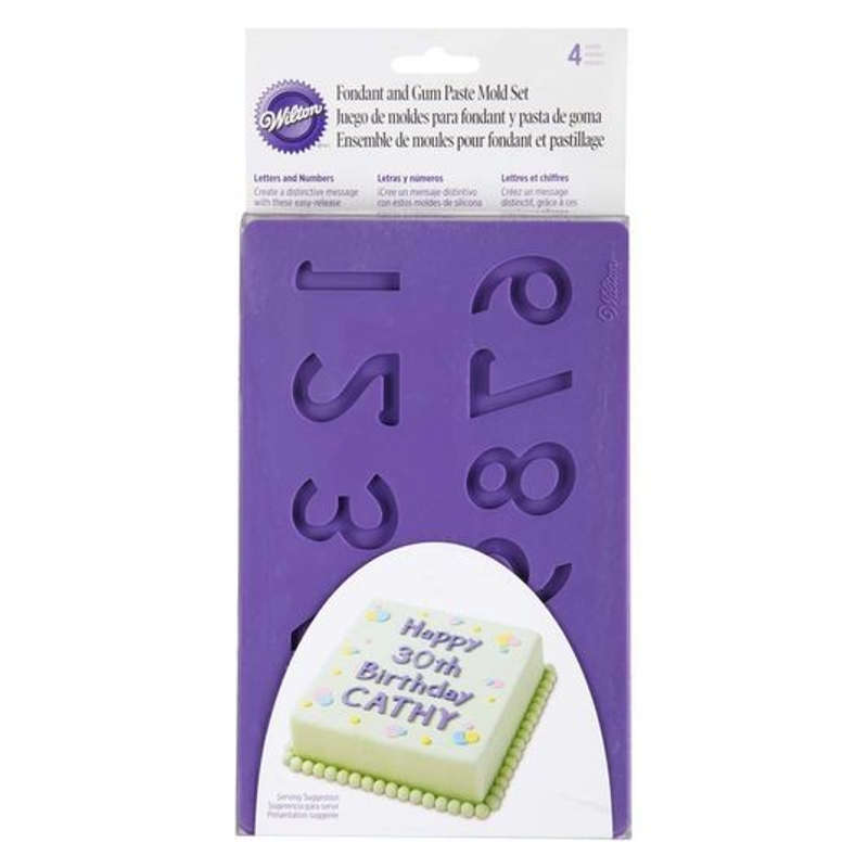 Wilton Letters / Numbers Alphabet Fondant Gum Paste Molds Mould Sugarcraft