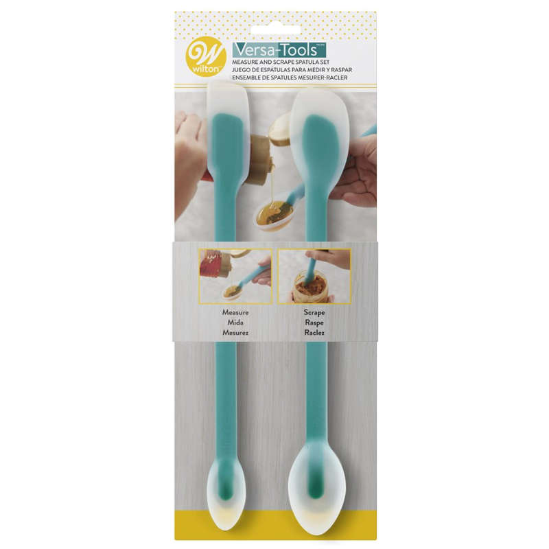 Wilton Versa-Tools - Scrape and Measure Spatula - 2 Piece - Multi-Use Spoons