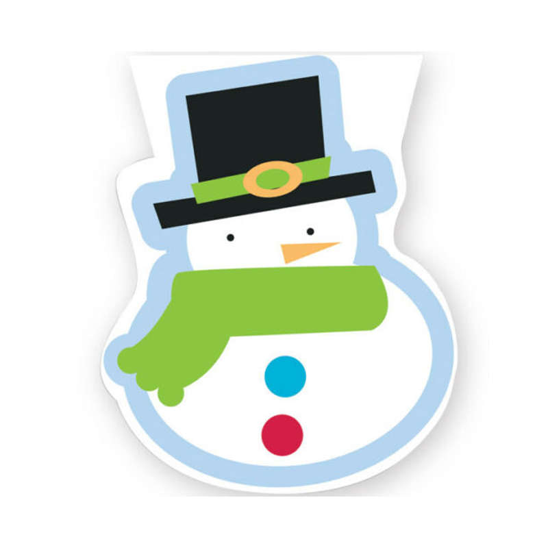 Wilton Woodland Friends Snowman Shaped Party Candy Treat Sweet Gift Bags & Ties