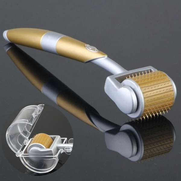 Golden Microneedle Dermaroller Roller Skin Needling Whitening Anti Wrinkles Acn