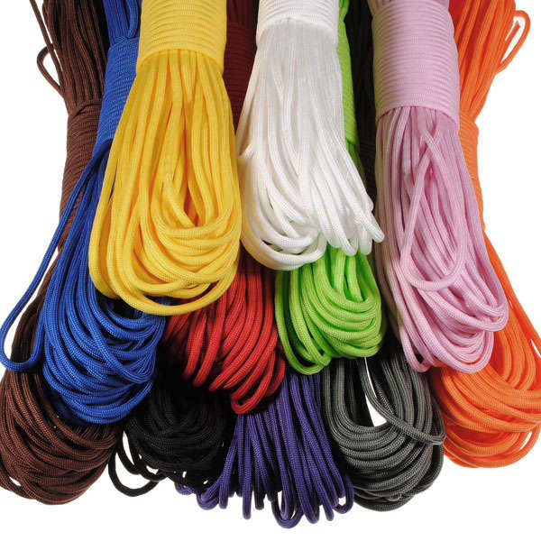 100FT 550lb Nylon Paracord Parachute Cord String Rope for Camping Hiking Surviv