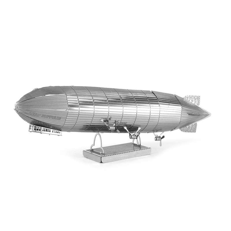 Metallic Steel Nano 3D Puzzle DIY Jigsaw No Glue Zeppelin
