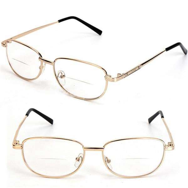 Metal Frame Rimmed Comfortable Bifocal Presbyopic Fatigue Relieve Reading Glass