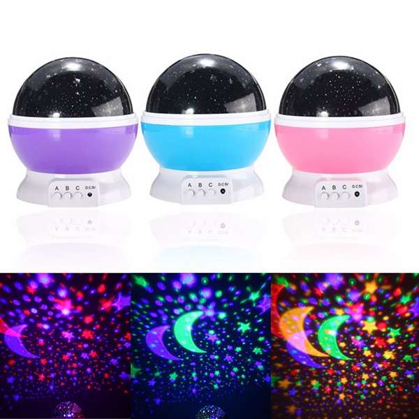 Rotating Romantic LED Starry Table Night Sky Projector Lamp Baby Kids Gift Star