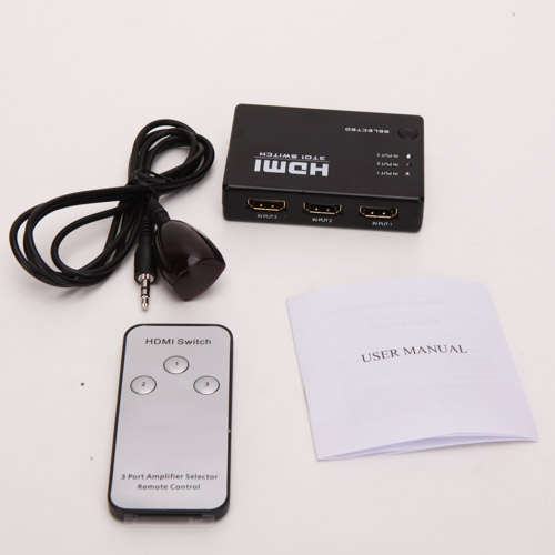 3 Port HDMI Switch Switcher Selector + Remote control