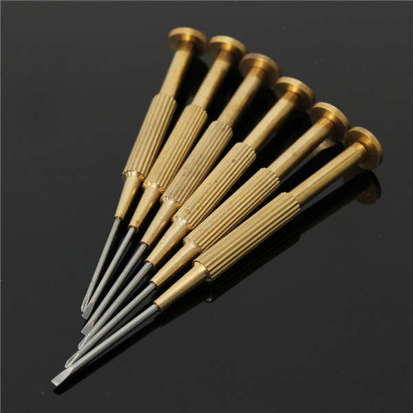 6pcs 0.8-1.8mm Flat Blade Screwdriver Laptop Watch Phone Repair Tool