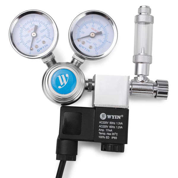 WYIN W01-00 Aquarium Large Pressure Gauge CO2 Electromagnetic Table
