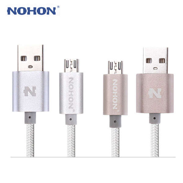 Original NOHON 100cm Nylon Braided Wire 2A Micro USB Charging Data Cable for Sa