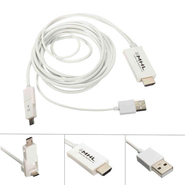 3m 5 & 11pins Micro USB MHL to HDMI HD TV Adapter Cable for Samsung Nokia Sony