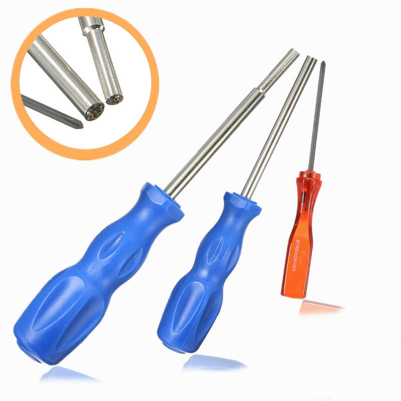 3pcs Screwdriver Security Bit Tool for Gamecube Nintendo Nes Snes N64 Gameboy