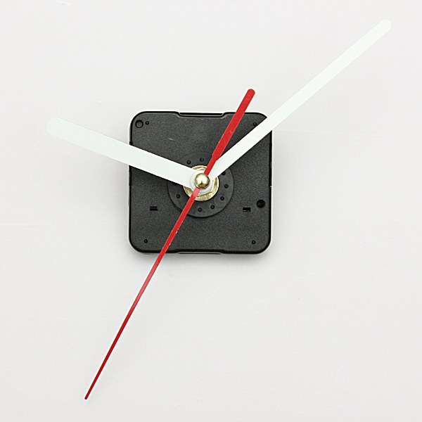 White & Red Hands DIY Quartz Black Wall Clock Movement Repair Parts