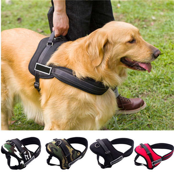 4 Colors Large Dog Harness Vest Adjustable Sport Working Tanning