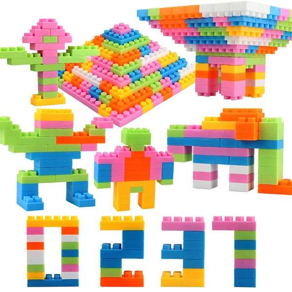Plastic Children Kid Puzzle Building Blocks Bricks Educational Toy Gift