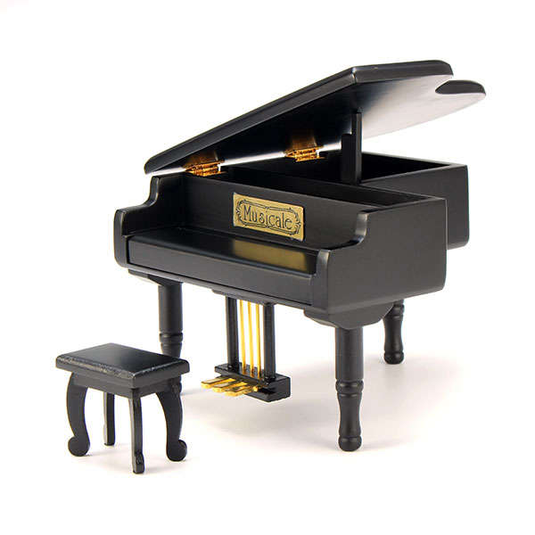 Castle In The Sky Golden Plating Hand Cranked Piano Music Box