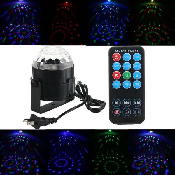 Fashion Rotating Disco KTV Bar Party Stage LED RGB Crystal Ball Laser Light