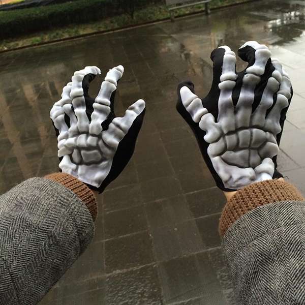 Halloween Skeleton Gloves Foaming Skeleton Costume Party Supplies Horrible Glov