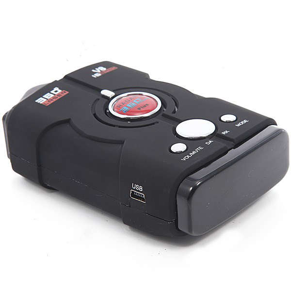 V8 Radar Detector Car Alarm English Voice Warning Black+Silver