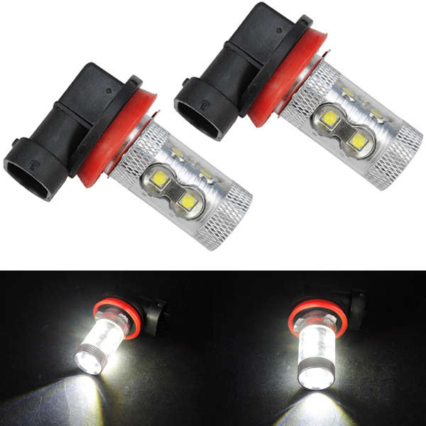 2pcs H11 DC12V 50W 960LM High Power White Light CREE LED Bulbs
