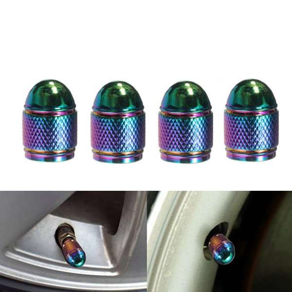 4pcs Aluminum Bullet Car Tire Valve Cap Tyre Cover