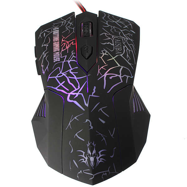 USB 6 Buttons Adjustable 1600 DPI Wired LED Gaming Mouse