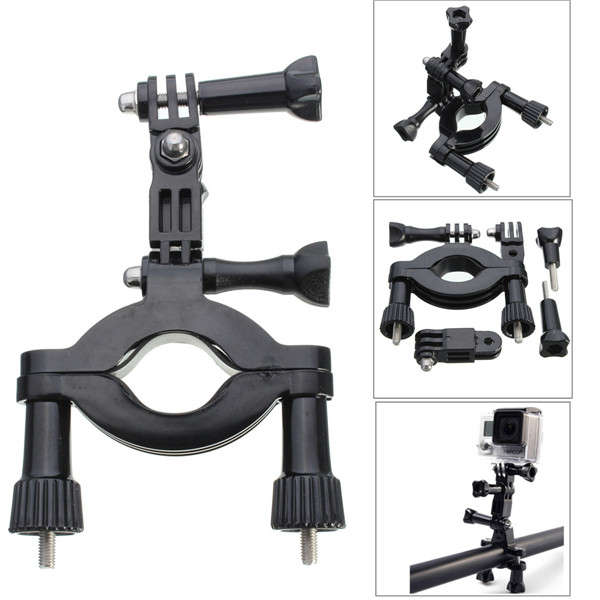 Motorcycle Bike Handlebar Seatpost Pole Mount For GoPro Hero 3 2 1