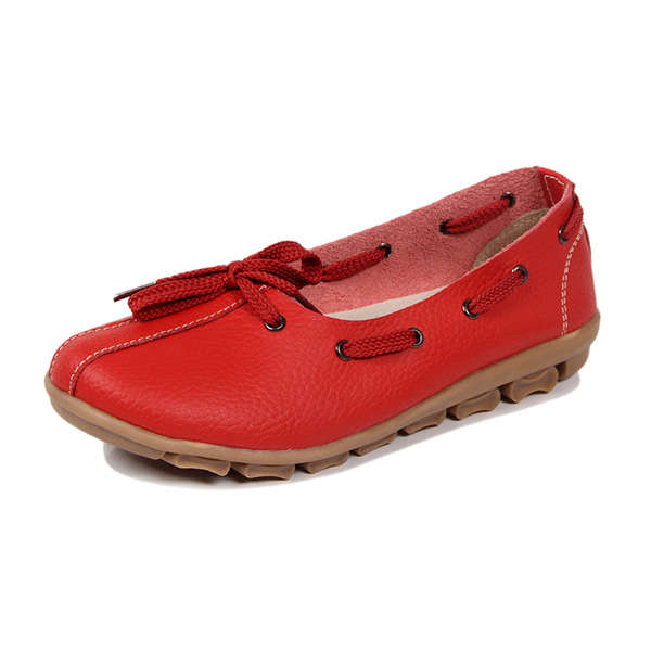 Women Casual Autumn Flats Round Toe Shoes Soft Bottom Flat Loafers