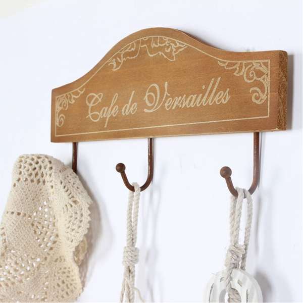 Creative Vintage Wooden Hook Clothes Rack Robe Key Holder Hat Hanger Wall Home