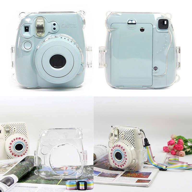 Transparent Camera Protective Cover Shoulder Bag For Fujifilm Fuji Instax Mini 8