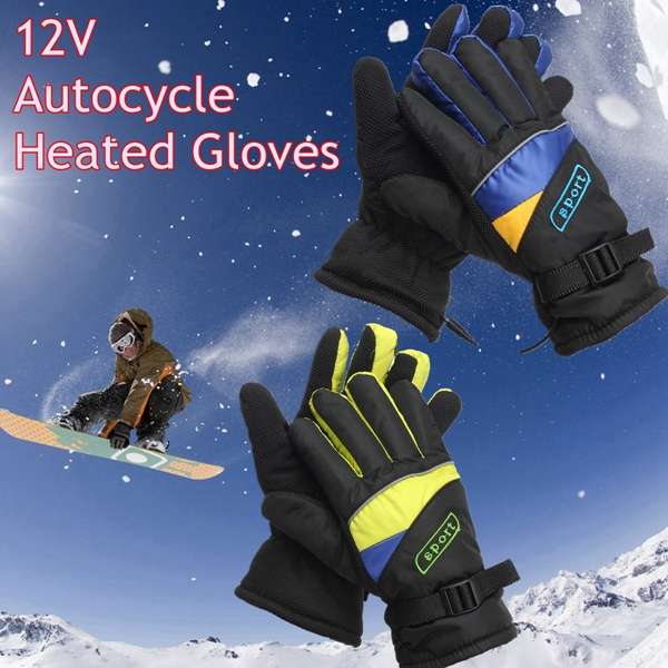 Waterproof Motorcycle Warming Heated Gloves DC 12V Riding Sports Warming Winter