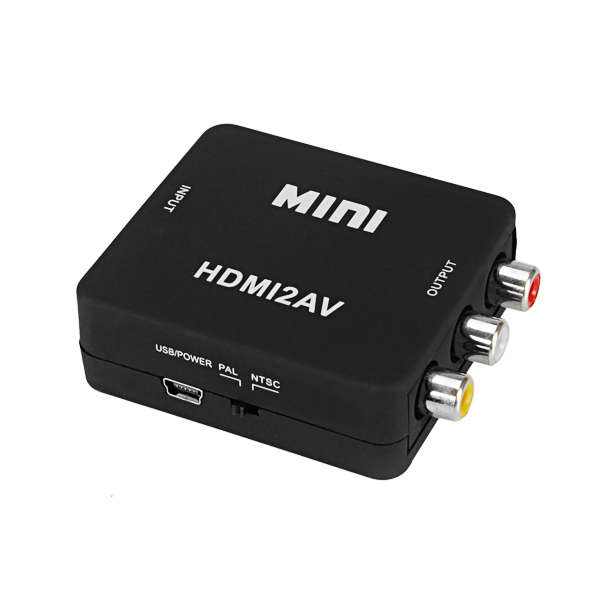 Mini Composite AV CVBS HDMI to 3 RCA Video Converter Adapter