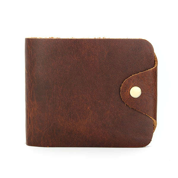 Men Genuine Leather Wallet Retro Leisure Simple Purse