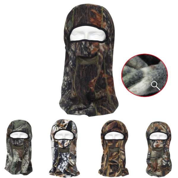 Fleece Balaclava Hats Masks Warm Camo Winter Cycling Ski MultiFunction Motorcyc