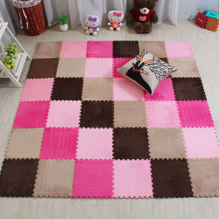 4Pcs Baby Soft Playmats Foam Floor Flannel Carpet Puzzles Children Exercise Gym