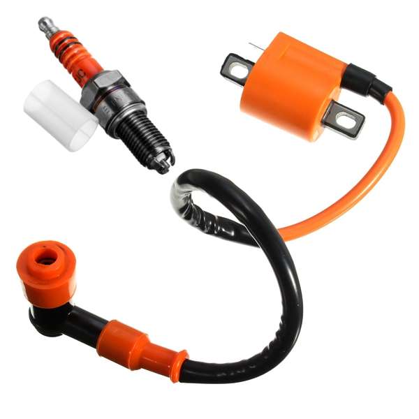 Ignition Coil 3-Electrode Spark Plug CG 125 150 200 ATV DIRTBIKE Racing Perform