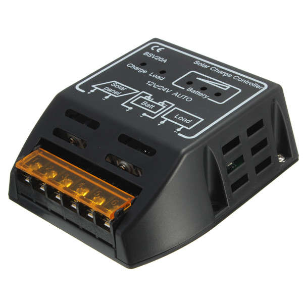 12V/24V 20A Solar Charging Controller Switch Panels Battery Regulator Protection